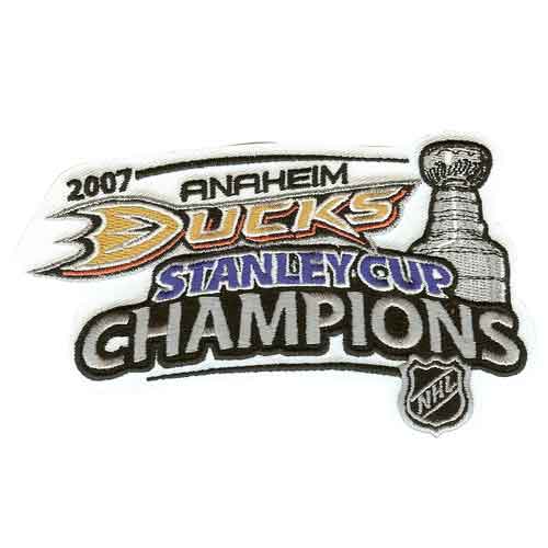 2007 NHL Stanley Cup Final Champions Anaheim Ducks Jersey Patch