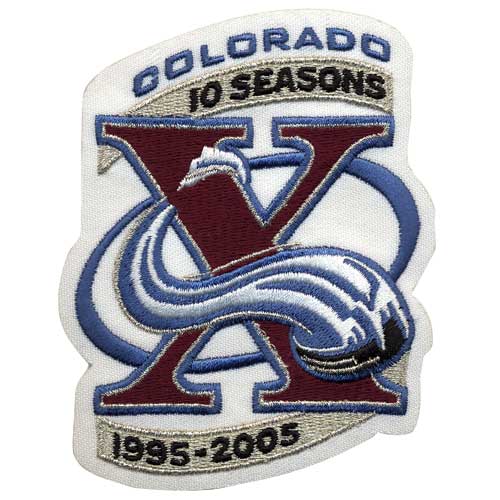 2005-06 Colorado Avalanche 10th Anniversary Jersey Patch
