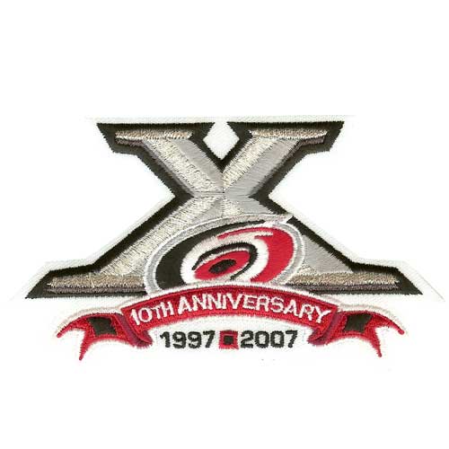 2006-07 Carolina Hurricanes 10th Anniversary Jersey Patch