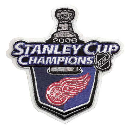 2008 NHL Stanley Cup Final Champions Detroit Red Wings Jersey Patch