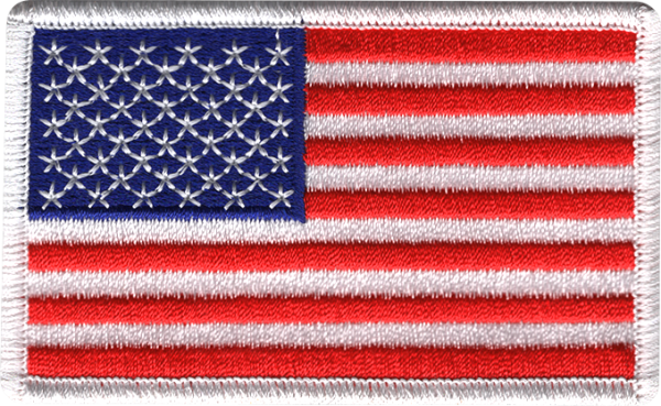 12104 US Flag 200 PPI (Right-facing White Border)