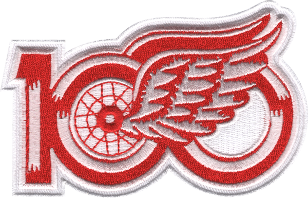 123404-3 Detroit Red Wings 100 (White Twill) 200 PPI